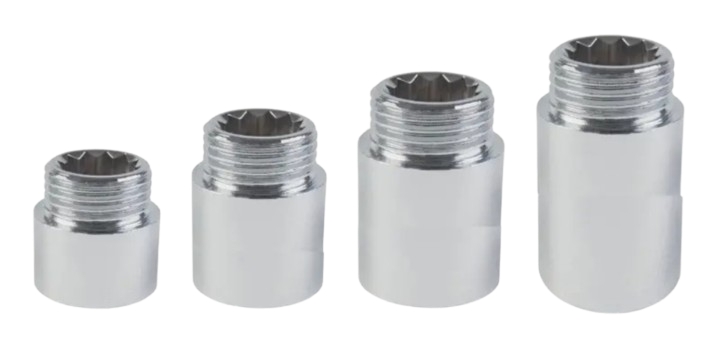 PROLONGACION CROMADA P/CANILLA o FLEXIBLE 1/2 x 5cm